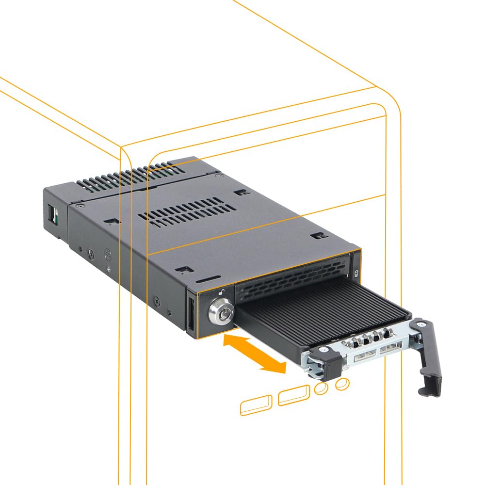 ICY DOCK RD MB833MKB V2 ToughArmor M.2 NVMe SSD PCIe4.0 Mobile Rack Enclosure