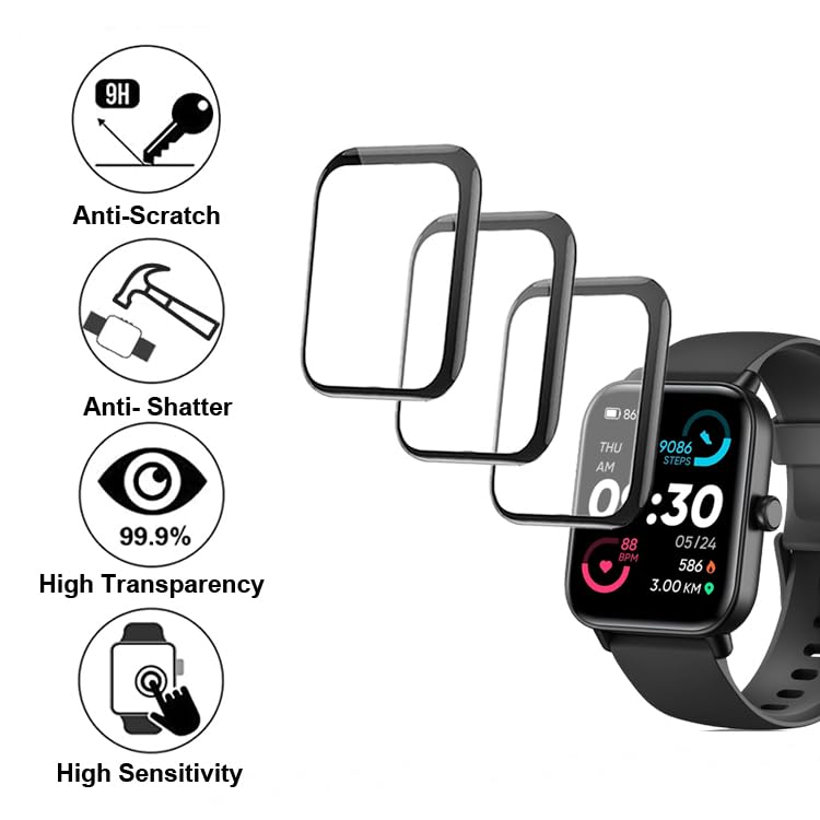 Smaate 3D Screen Protector Compatible With Idw19 1.8    Gydom Milouz Aeac Kalinco Quican Hoowel Veryfit Smart Watch (Answer/Make