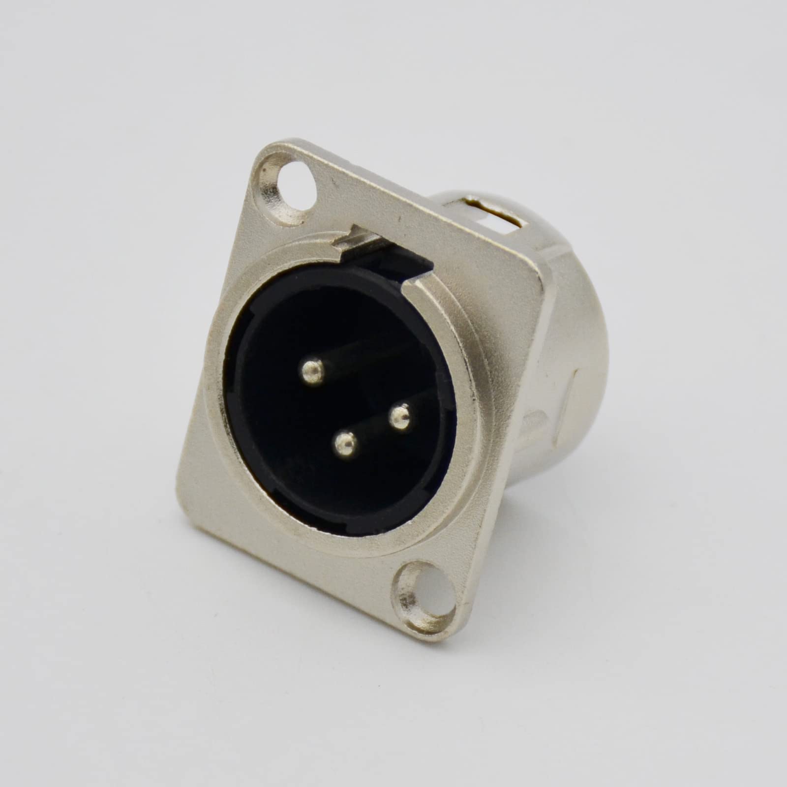 Czyuntuo Xlr Panel Mounting Male,3 Pin Connectors Xlr Patch Panel Jack Metal   D Series Size Mic Jacks Connector Input Ends For