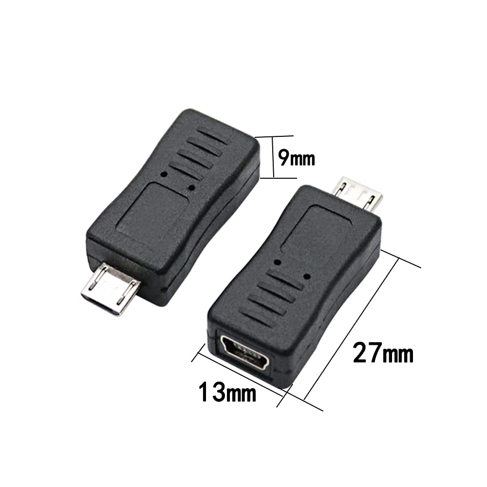 Rgzhihuifz Usb Micro To Mini Adapter, 3 Pack, Black