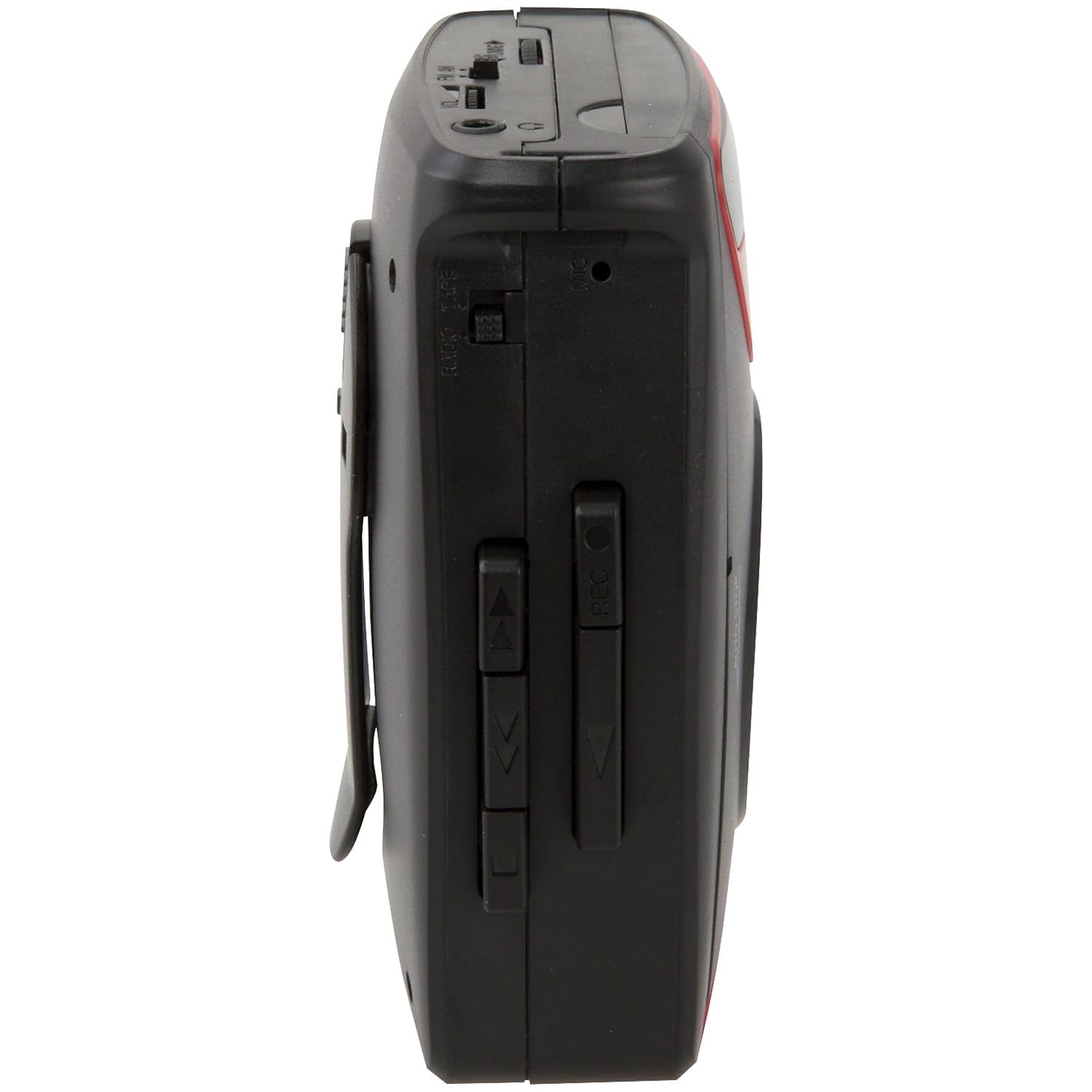 Gpx Portable Cassette Player, Compatible With Headphone, 3.54 X 1.57 X 4.72 Inches, Requires 2 Aa Batteries - Not Included, Red/