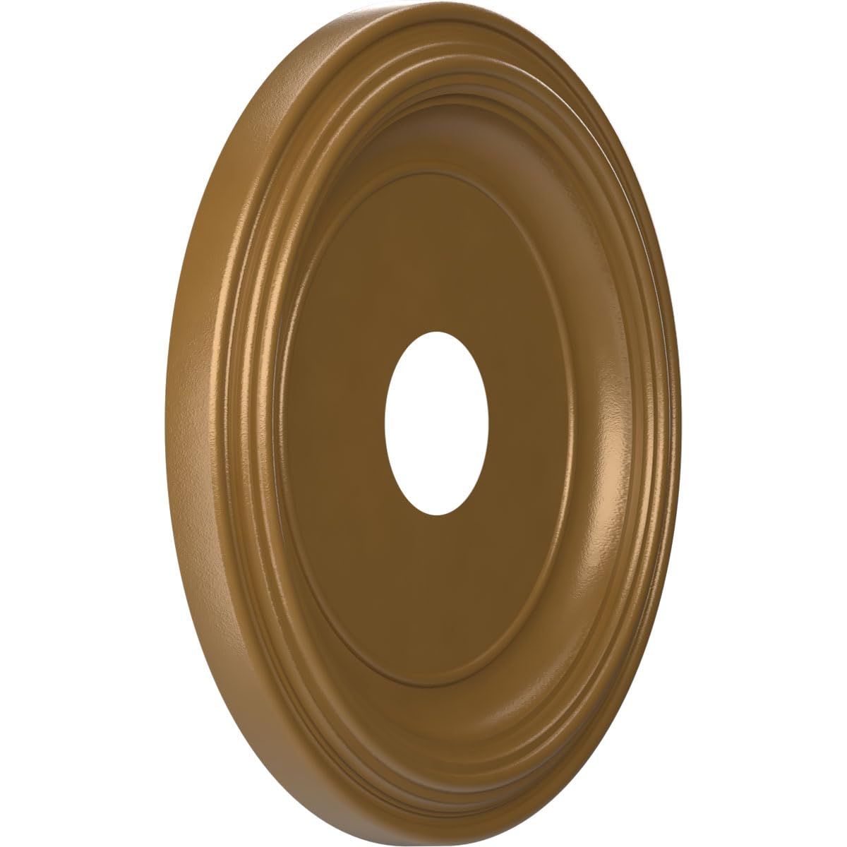 16Od X 3 1/2Id X 1 3/8P Traditional Thermoformed Pvc Ceiling Medallion (Fits Canopies Up To 9 1/2), Metallic Gold Rush