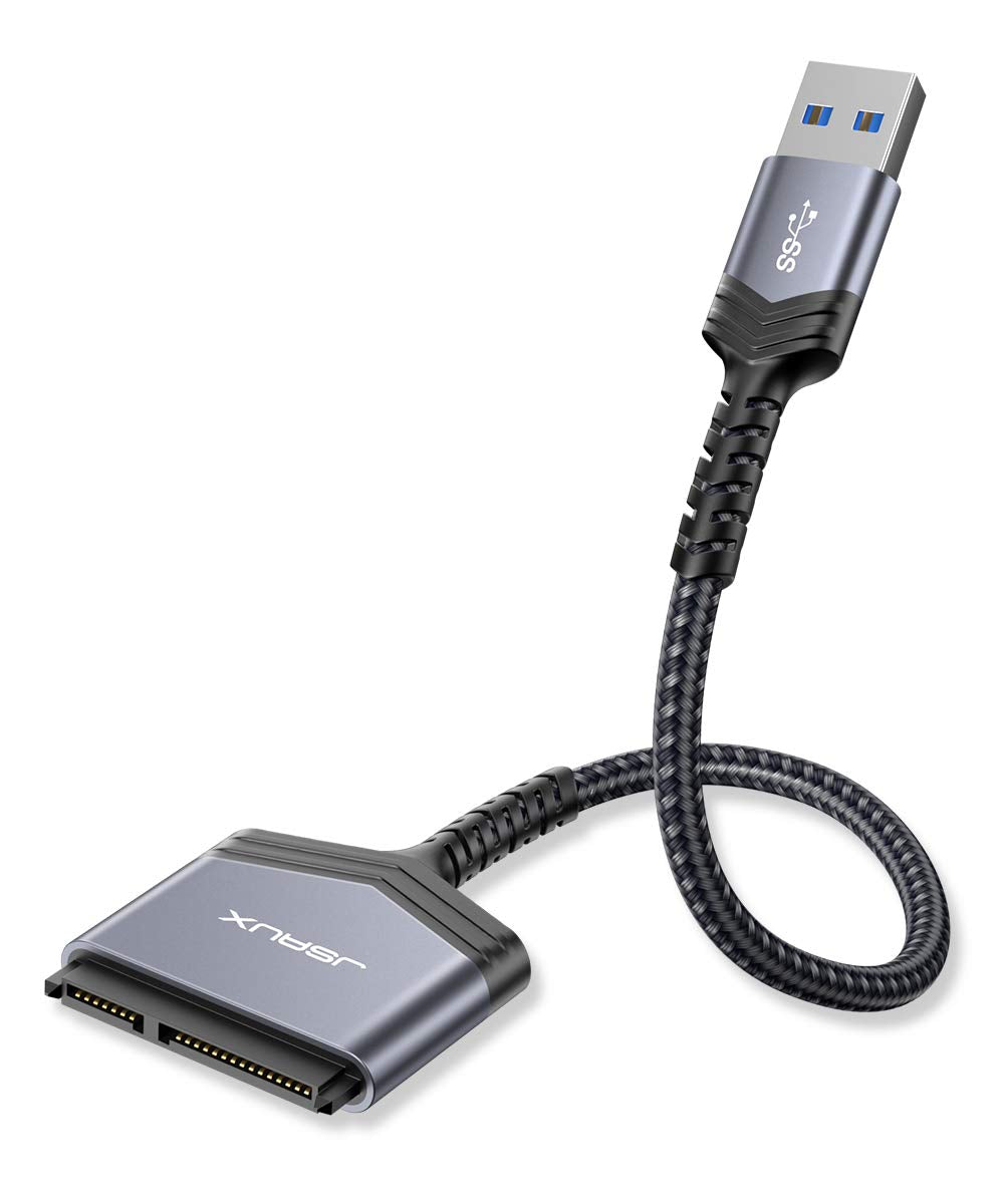 Jsaux Sata To Usb A Cable, Usb A 3.0 To 2.5    Sata Iii Hard Drive Adapter Aluminum Shell Nylon Cord External Converter For Ssd/