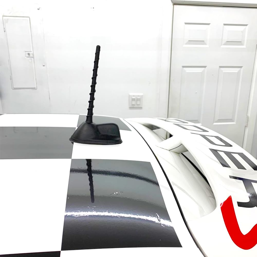 Vofono Antenna For 1999 2020 Mini Cooper Paceman Countryman Clubman Convertible, Car Mini Cooper Accessories, 6.5 Inch Short Spiral Replacement Mini Cooper Antenna Mast For Fm Am Radio Reception