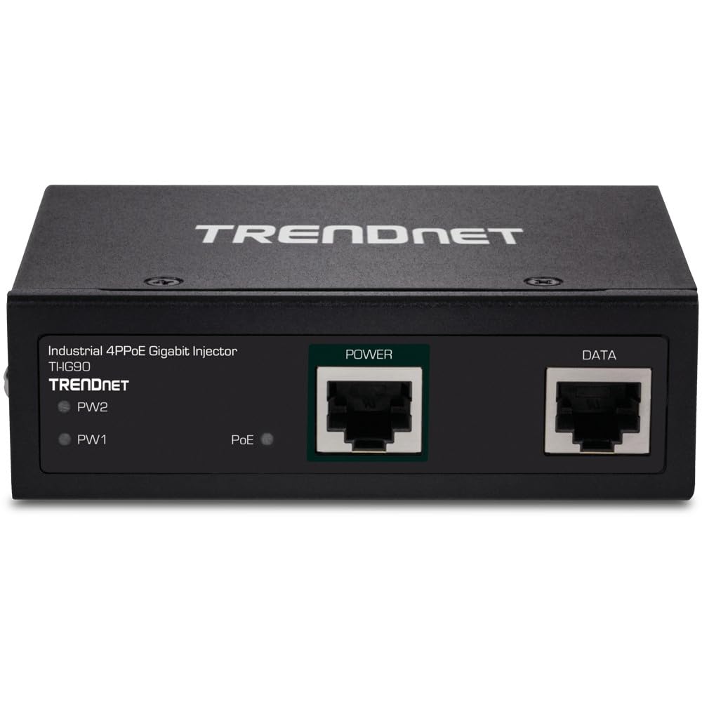 Trendnet Hardened Industrial 90W Gigabit 4Ppoe Injector,4 Pair Power Over Ethernet, Poe(154W), Poe+(30W), 4Ppoe(90W)Power, Ip30,