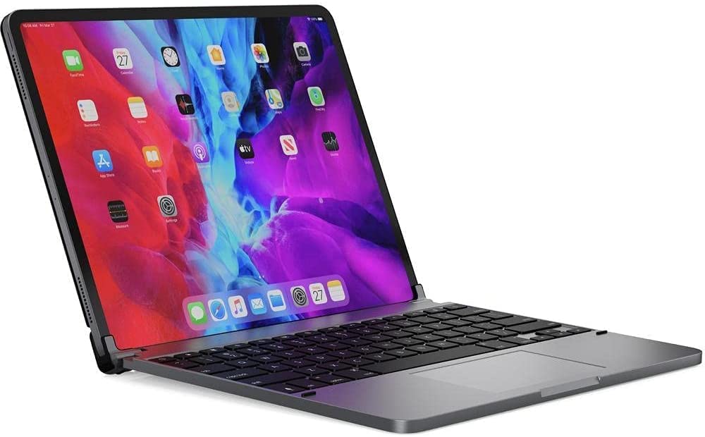 Brydge 11.0 Pro+ Wireless Keyboard With Trackpad | Compatible With Ipad Pro 11 Inch (1St, 2Nd & 3Rd Gen) | Native Multi Touch Trackpad | Backlit Keys | (Space Gray)