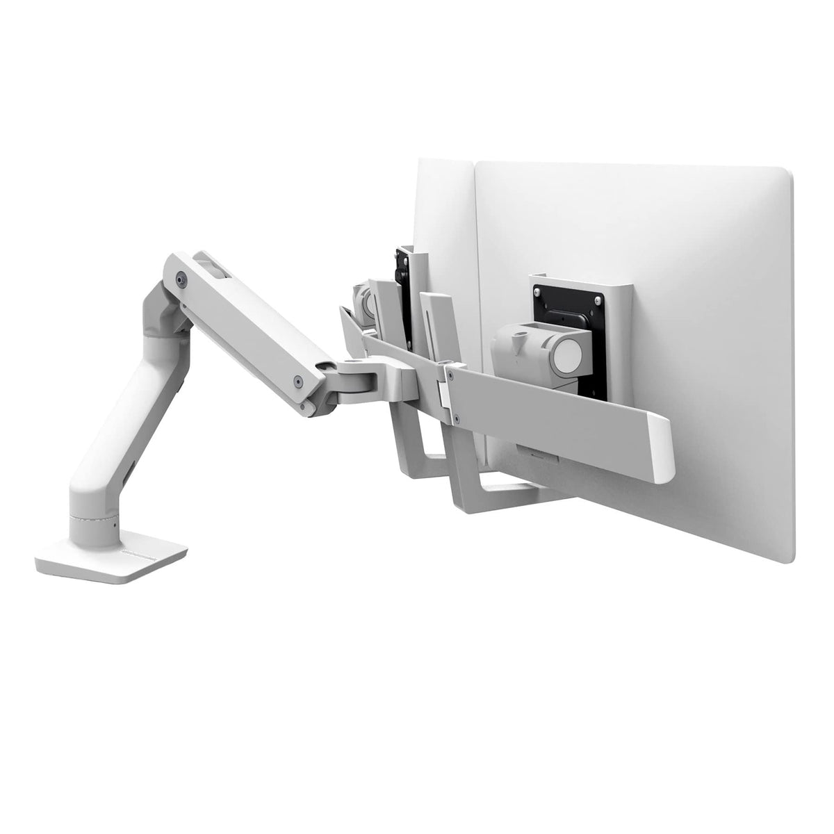 Ergotron � HX Dual Monitor Arm, VESA Desk Mount � for 2 Monitors Up to 32 Inches, 5 to 17.5 lbs Each � White