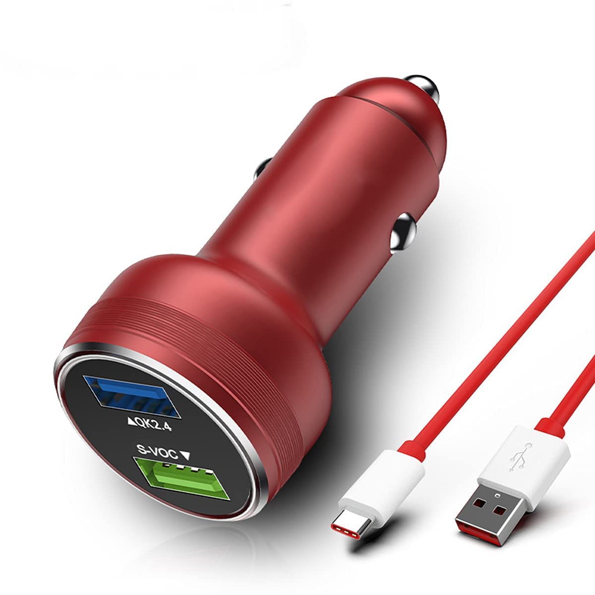 Warp Charge 30W 65W Car Charger Supervooc For Oneplus 12 12R 11 10 9 Pro Open 9R 8T 10T 8 7T Nord 3 2 N10 N100 Ce 2 2T N300 Dash Charge Car Fast Charging One Plus 7 6T 6 5T N200 Red