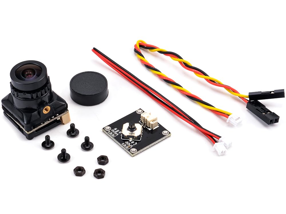 Readytosky 1500Tvl Fpv Camera 2.1Mm Lens 1/3' Cmos Camera 5V 30V Pal/Ntsc With Osd Internal Adjustable For Rc Fpv Racing Drone (Black)