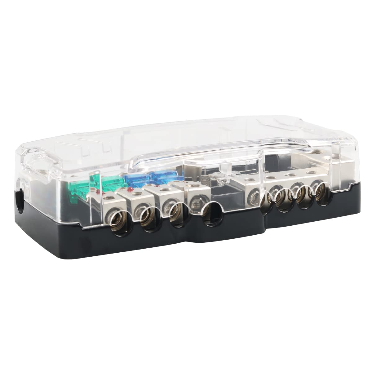 Camper Car Audio Fuse Block With Ground Fused Distribution Blocks 0Ga / 4Ga Wire 4 Way Fuse Box Anl Holder 30A 60A 80Amp Mini An