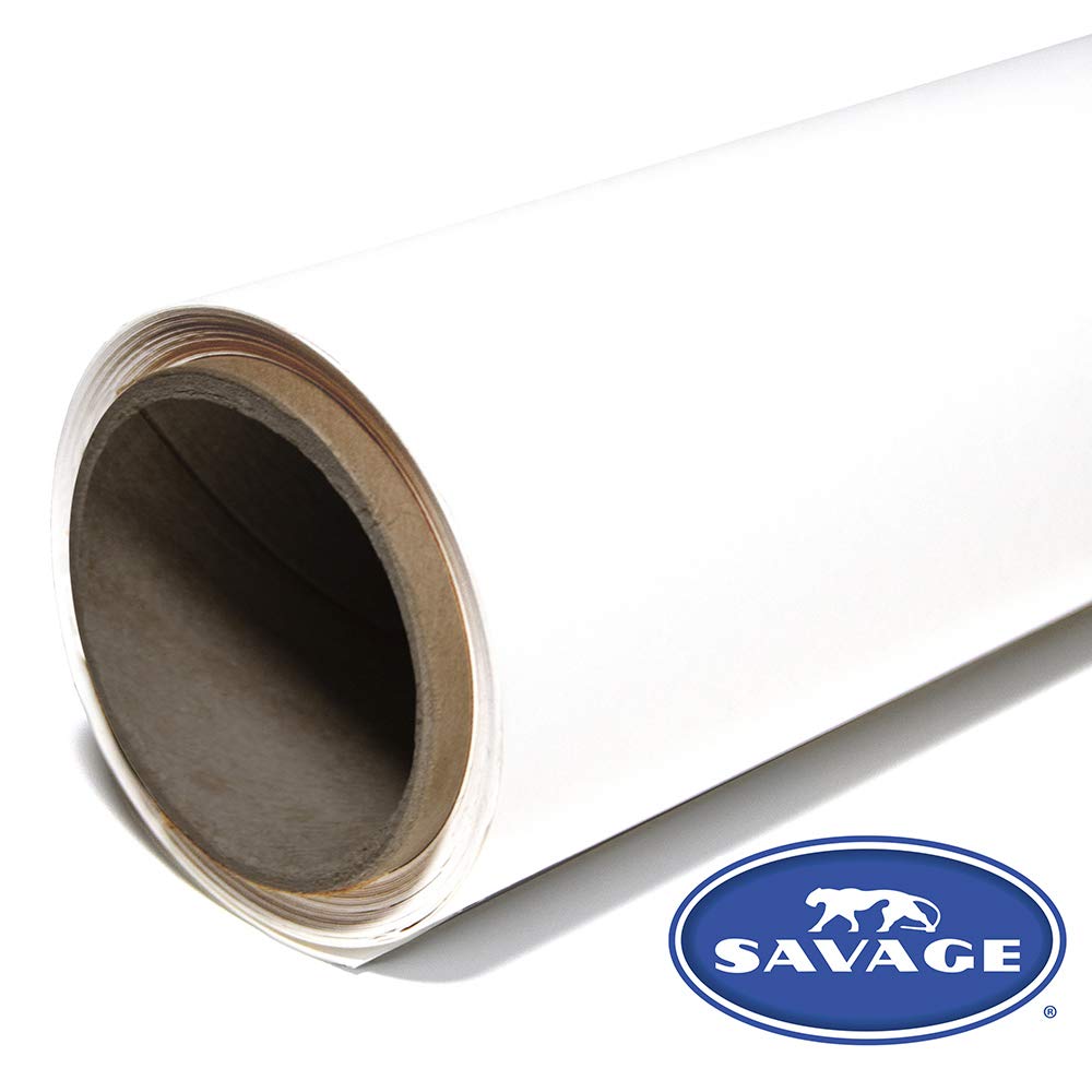 Savage Seamless Paper Photography Backdrop   Color #1 Super White, Size 86 Inches Wide X 18 Feet Long, Backdrop For Youtube Vide