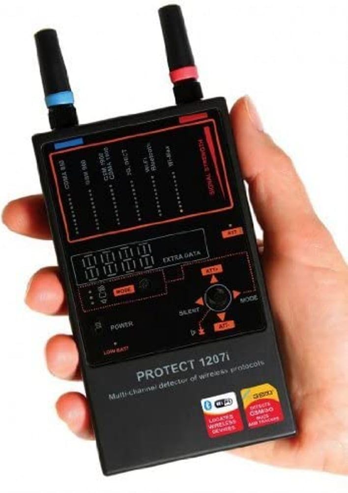 Defcon Iprotect By Discoverit Dd1207 Multi Channel Signal Detector For Digital Wireless Protocols, Black