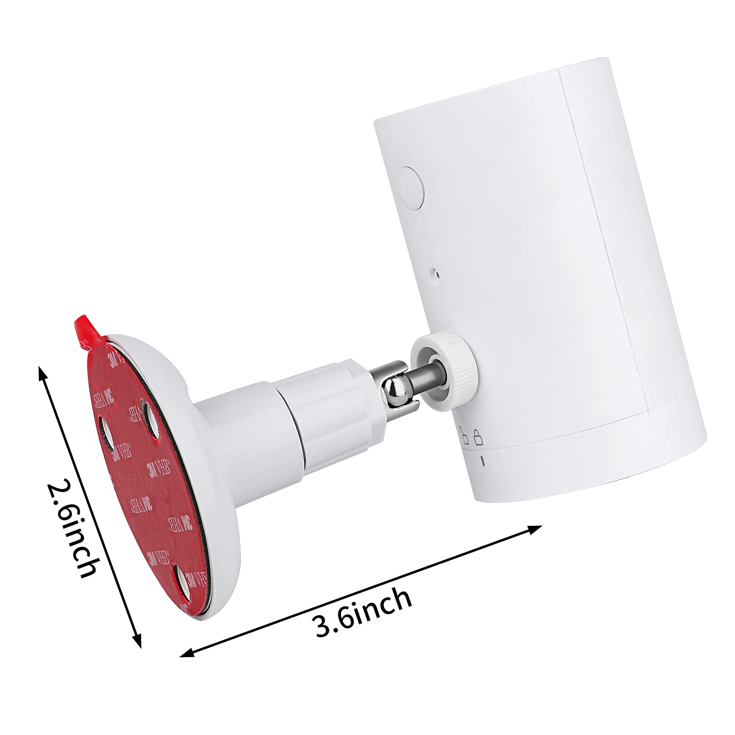 2Pack Adhesive Wall Mount For Ring Stick Up Cam & Ring Indoor Cam(1St Gen), 360 Degree Adjustable Screwless Bracket For Your Ring Surveillance Camera, 2 Ways Installation Without Drilling