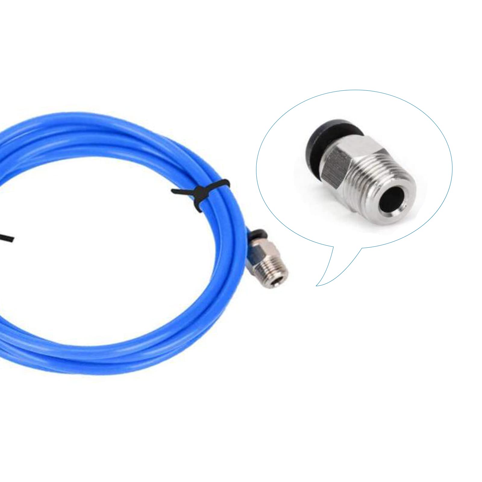 Aediko 30Pcs Pc4 M10 Pneumatic Fittings Straight Pneumatic Push In Quick Connector For 3D Printer