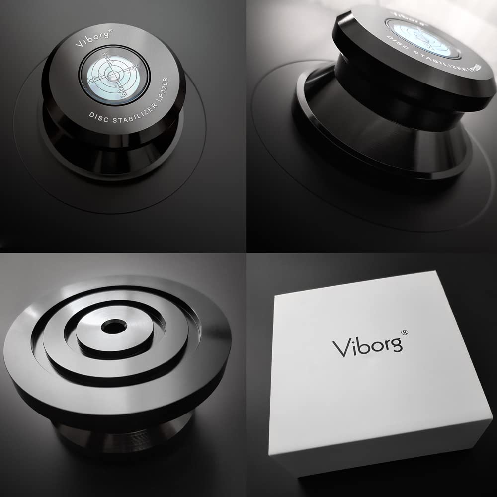 Viborg Lp320B Record Weight Turntable Disc Stabilizer 77X41Mm Aluminum Hifi Vinyl Clamp 11.3Oz Lp Phono Record Puck Turntable Le