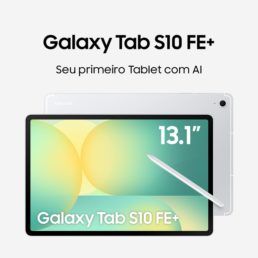 Samsung Galaxy Tab S10 Fe+ Plus W/S-Pen | 128Gb, 8Gb Ram, Wi-Fi Only | 13.1 Lcd, Wifi 6E Android 15 Tablet, 4K Camera | Internat