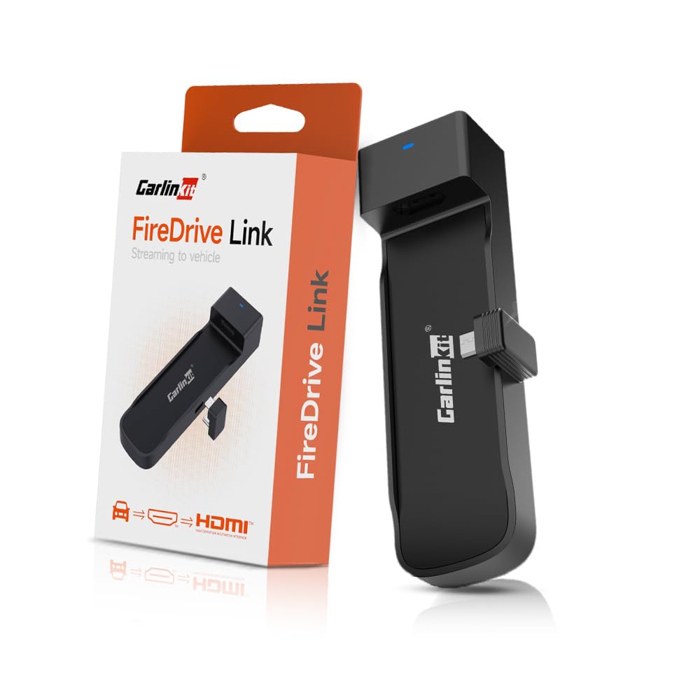 Carlinkit FireDrive Link - Convert Wired CarPlay to HDMI for Fire TV Stick Streaming, Car Entertainment Solution, Compatible wit