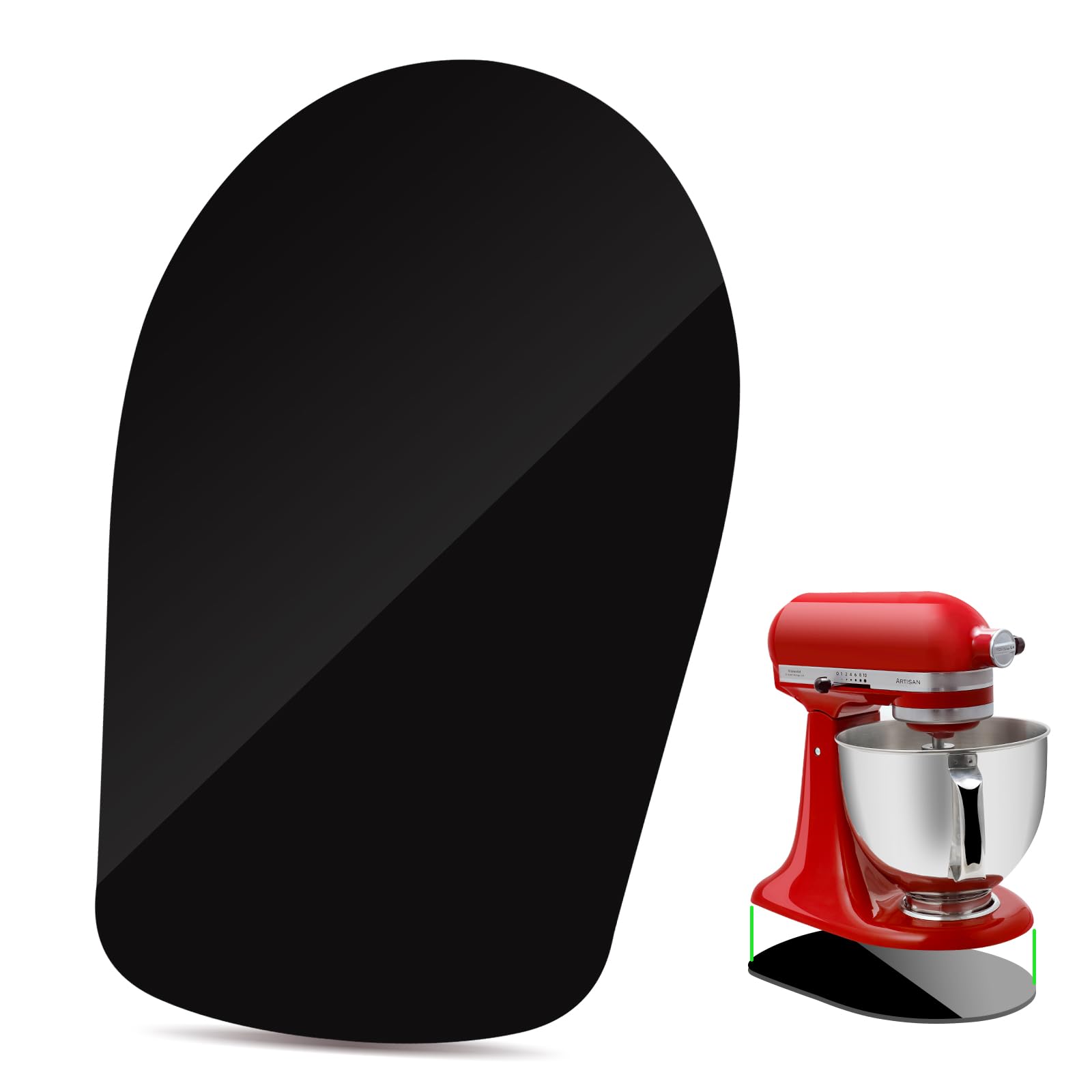 Siudangka Mixer Slider Mat Compatible With Kitchenaid 4.5 Qt Stand Mixer, Acrylic Convenient Sliding Tray Appliance Sliders For