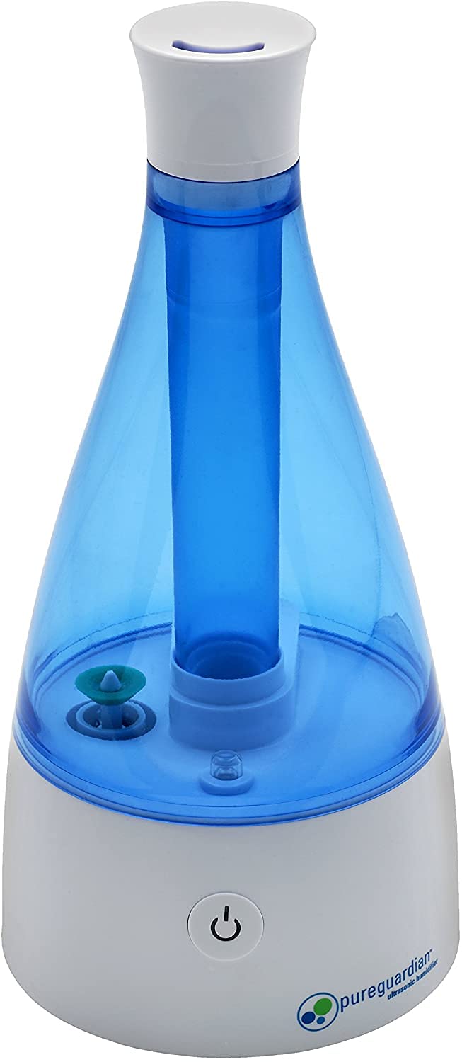 Pureguardian 0.21 Gallon Ultrasonic Cool Mist Humidifier, 10 Hour Run Time, Covers 210 Sq. Ft., Small Rooms, Quiet, Filter Free,