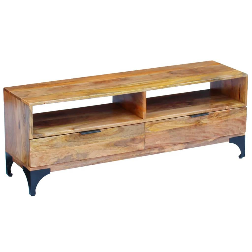 Vidaxl Tv Stand Unit Console Table Cabinet Solid Mango Woodreclaimed Wood