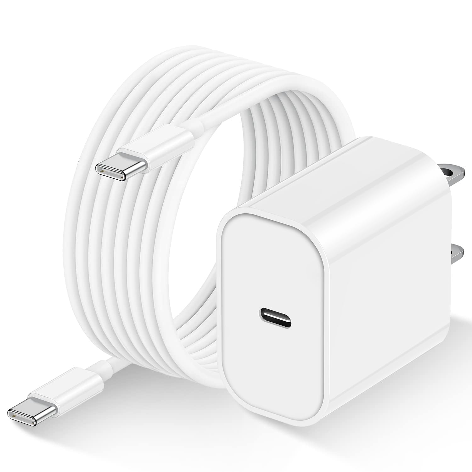 20W Usb C Fast Charger Block With 10 Ft Type C To C Cable (60W), 10 Feet Fast Charger For Ipad Pro 11/12.9 2021/2018, Ipad Mini