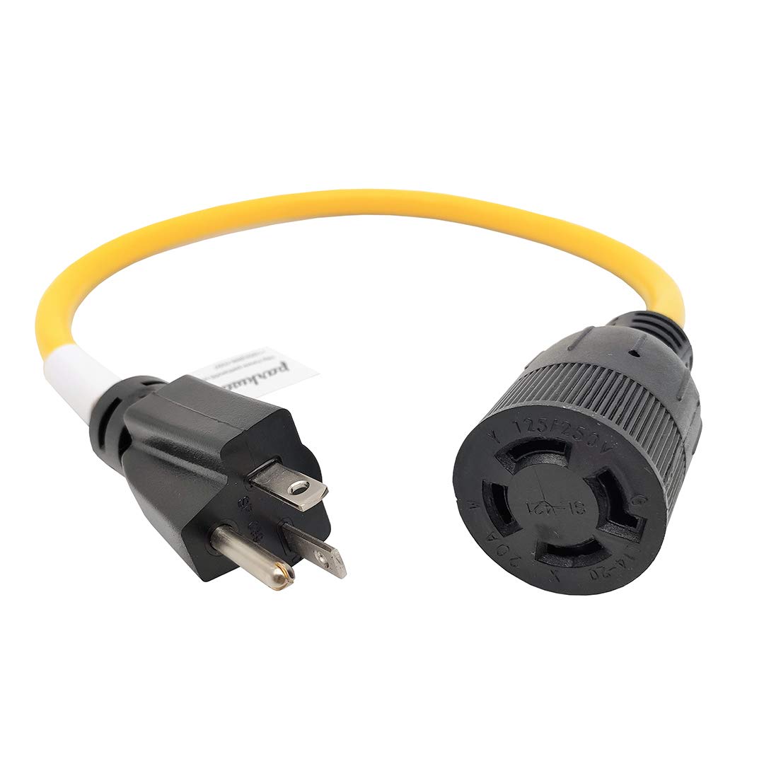 Parkworld 61063 Adapter Cord 5 20 Male Plug To Locking L14 20 Female Receptacle, (5 20P To L14 20R) 2 Ft