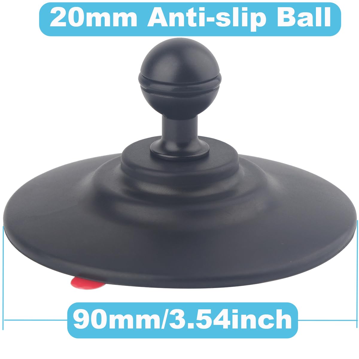 Rigdance Semi-Flexible Adhesive Ball Base With 20Mm Ball Adapter, Compatible With Bulletpoint Mounting Solutions