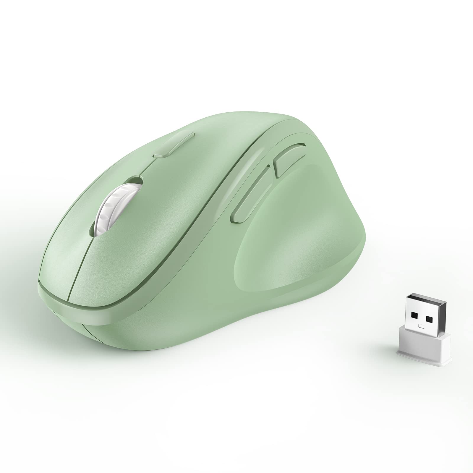 Ergonomic Wireless Mouse 2024 New, Updated Smaller Ergo Mouse With Usb Receiver For Pc Computer, Laptop And Desktop, Vertical Mo