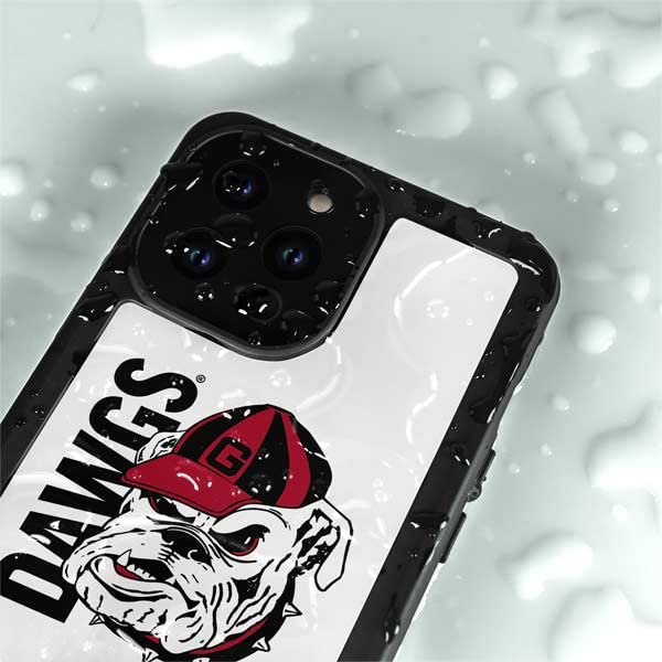 Skinit Waterproof Phone Case Compatible With Iphone 14 Pro   Officially Licensed Dawgs Design