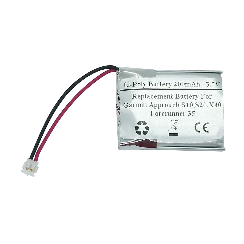 Startong 200Mah 3.7V Replacement Battery For Garmin Approach S10, S20, X40, Forerunner 35 Smart Running Watch, 361-00117-00