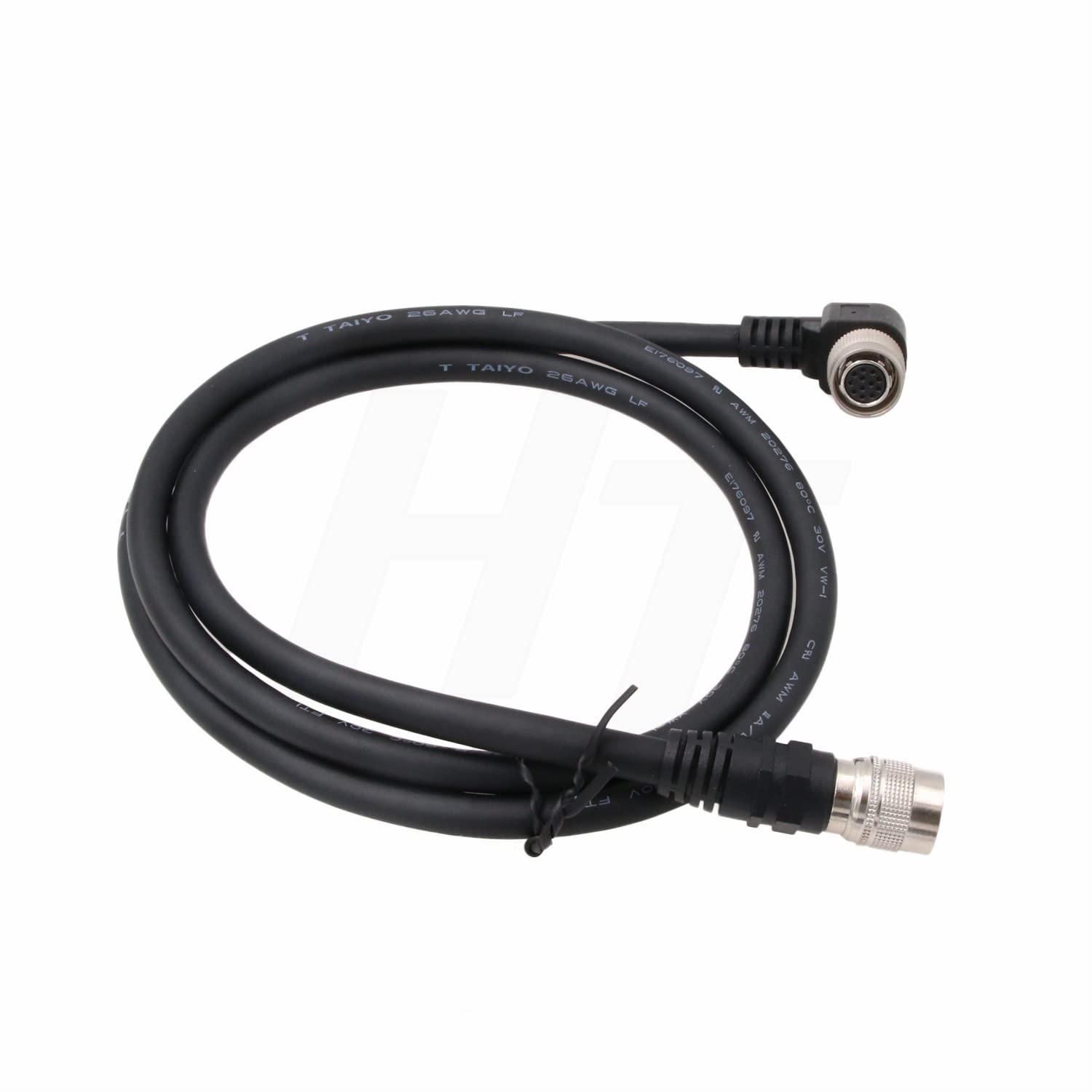 Hangton Cable For Sony Dxc 950 990 Xc Hr70 Xc St50 Camera Panel, Right Angle 12 Pin Hirose Female To 12 Pin Male 3M