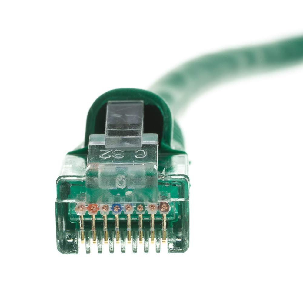 Cablewholesale 35 Foot Green Cat6A Ethernet Patch Cable, Snagless/Boot With Rj45 Connector, 500 Mhz, 24 Awg, Utp(Unshielded Twis