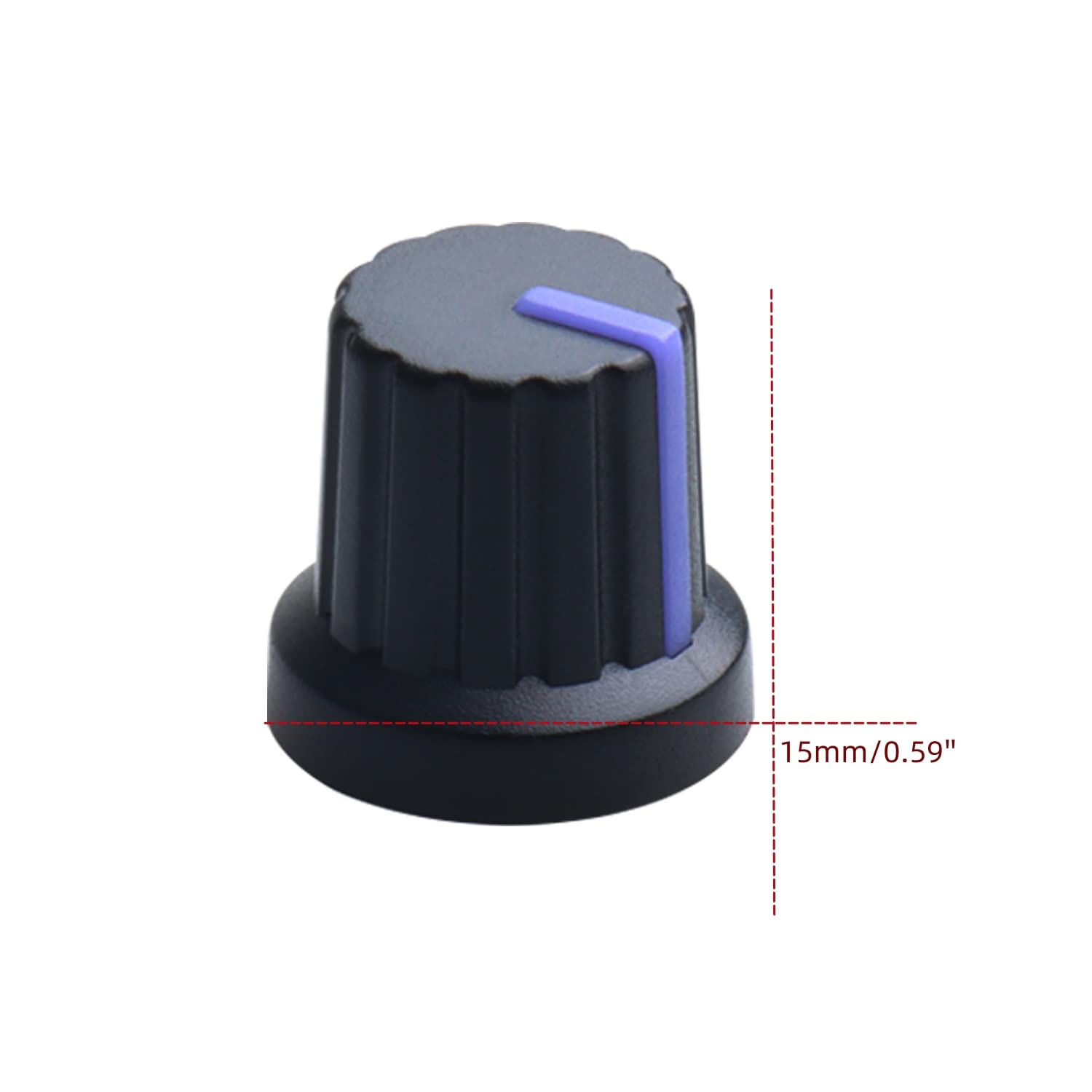 Dikavs 20Pcs 10 Colors 6Mm Diameter Shaft Potentiometer Control Knobs For Electric Guitar Volume Tone Knobs