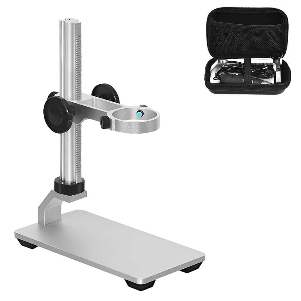 Ninyoon Universal Microscope Stand Pro, Stable Professional Aluminum Alloy Scope Base Holder Support Bracket For Max Diameter 1.