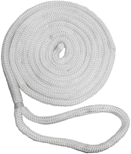 New England Ropes 5/8'' Double Braid Dock Line - White - 25&#39;,WBAUVB0CHD5KFM4