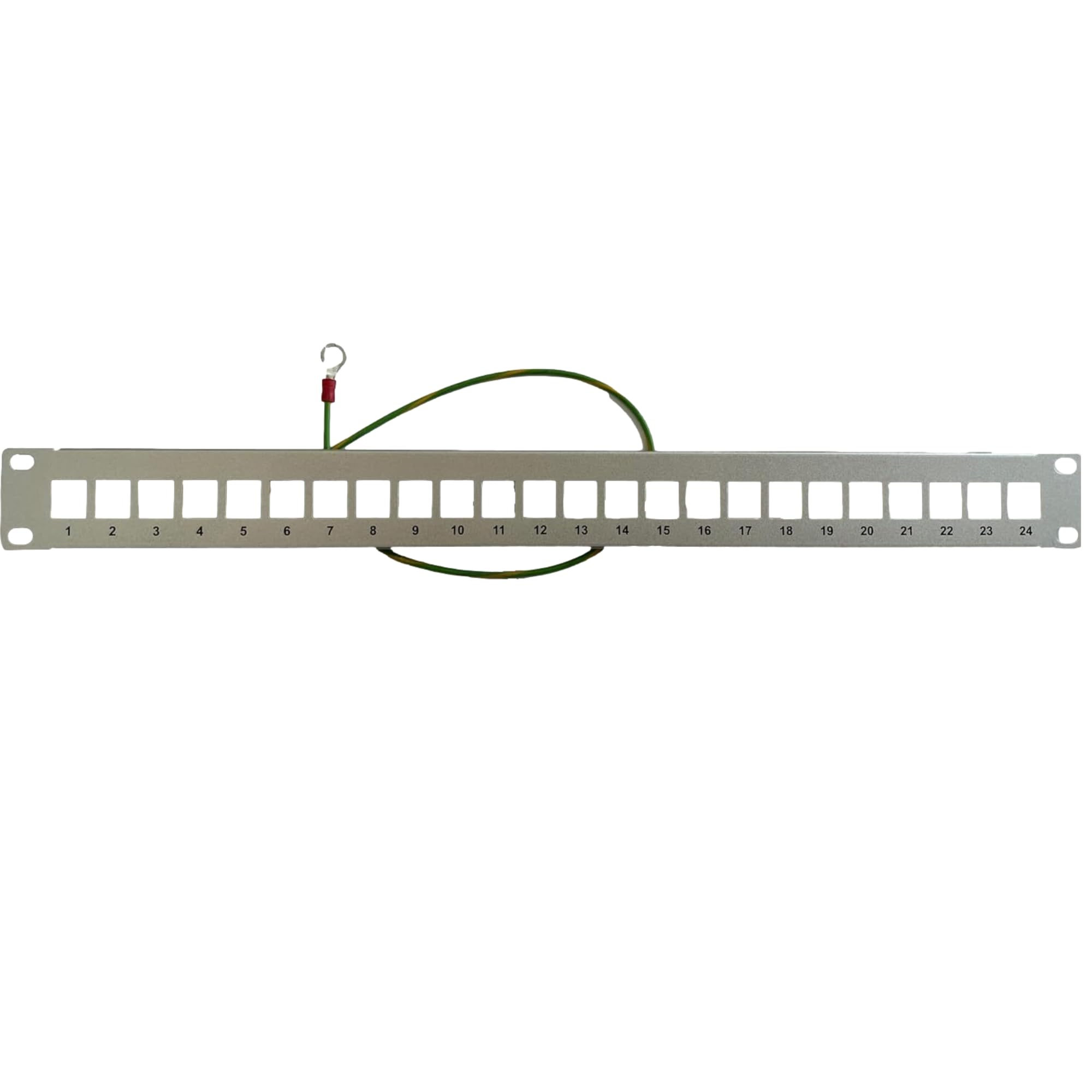 Rackidea 24 Port Keystone Patch Panel (Blank Patch Panel For Keystone Jacks/Keystone Panel) Unifi Silver Color Silver