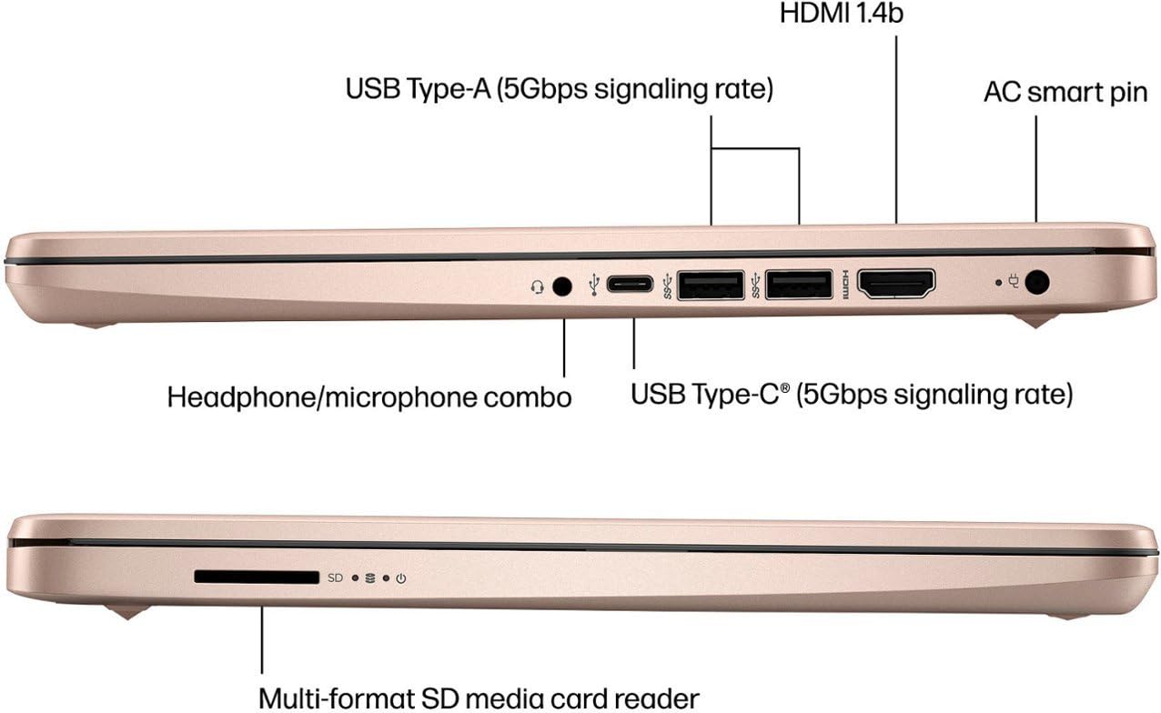 Hp 14'' Laptop Stream Ultral Light For Students And Business, Quad Core Intel Celeron Processor, 16Gb Ram, 256Gb Storage (128Gb