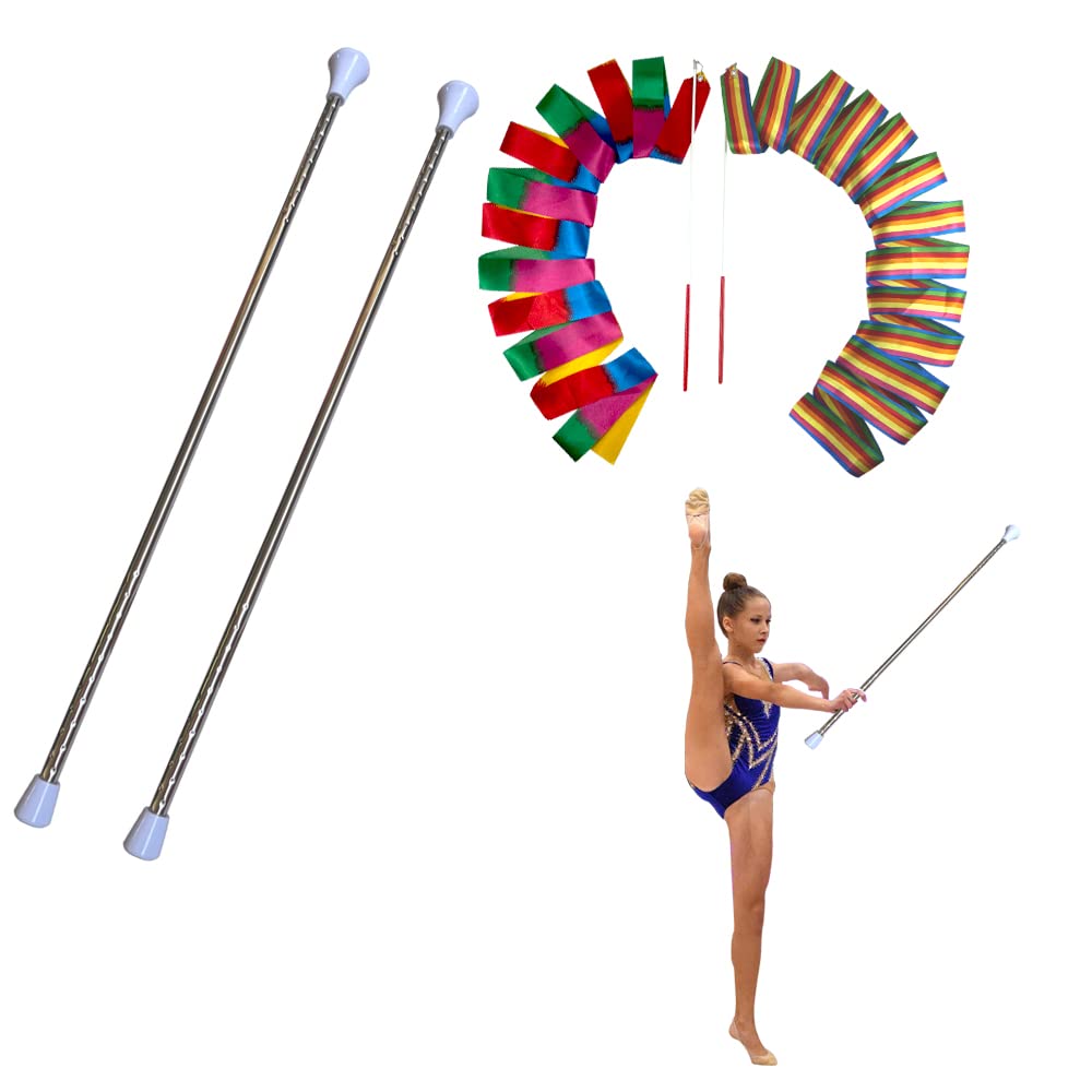 Oiloda 2 Pcs Twirling Baton 26 Inches Marching Band Baton Spinning Dance Baton Metal Gymnastics Parade Stick For Child In Majore