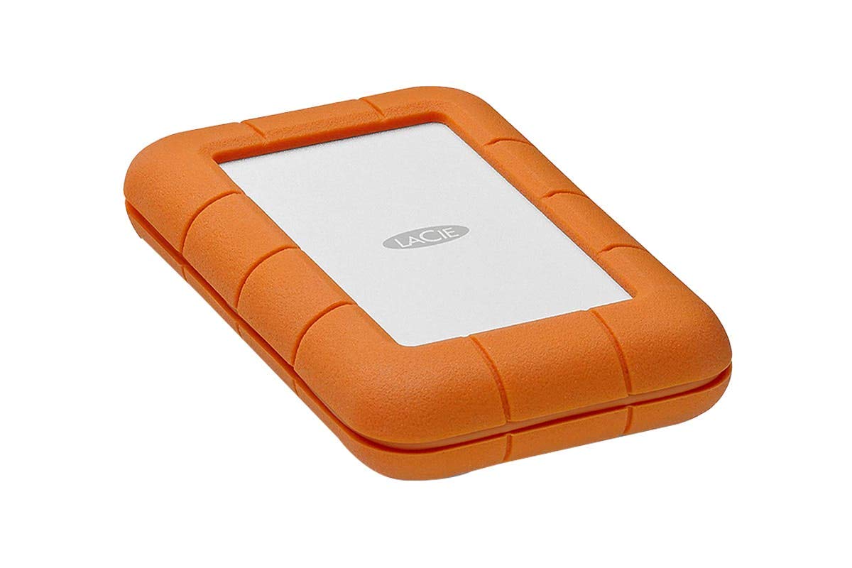LaCie 2TB Rugged Thunderbolt USB-C External Hard Drive, Orange
