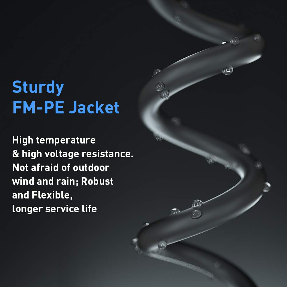 Network Cable, Shielded Ethernet Cable, Cat8 15Ft Cable, Gold Plated Rj45 Connectors, 26Awg Cat8 Network Cable, Weatherproof 40Gbps 2000Mhz F/Ftp Lan Cables For Gaming, Xbox, Modem, Router, Pc