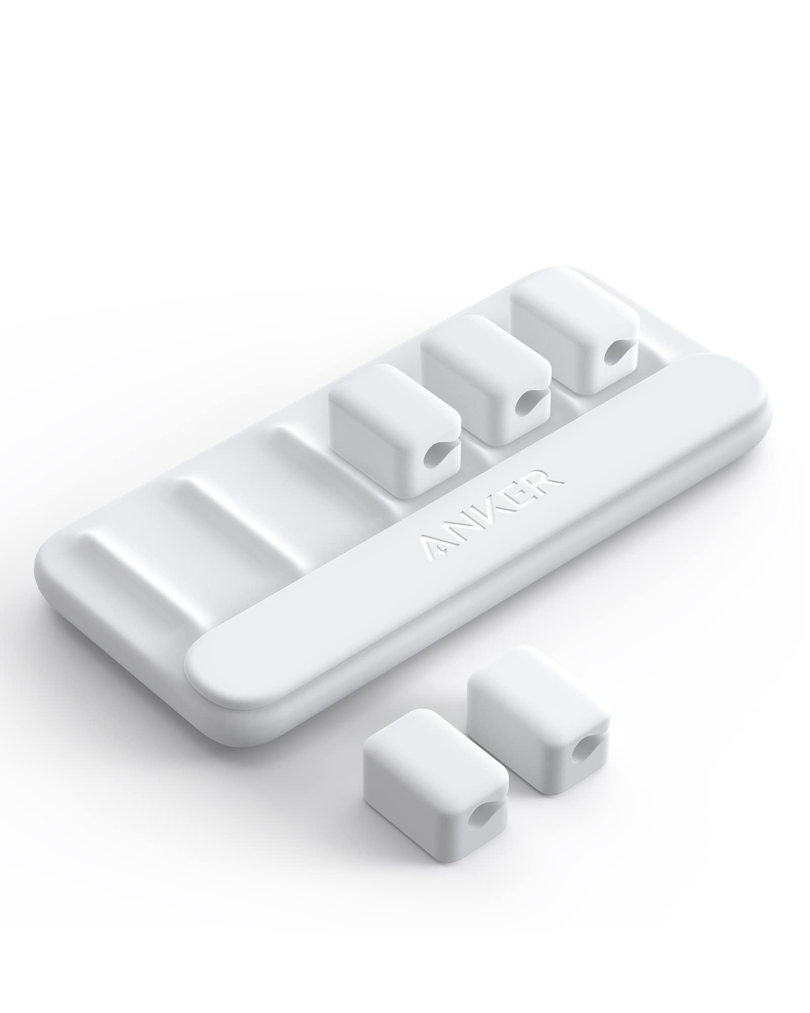 Anker Magnetic Desktop Cord Holder, Multipurpose Wire Keeper for Lightning, USB-C, Micro Cables - Sticks to Wood, Marble, Metal,