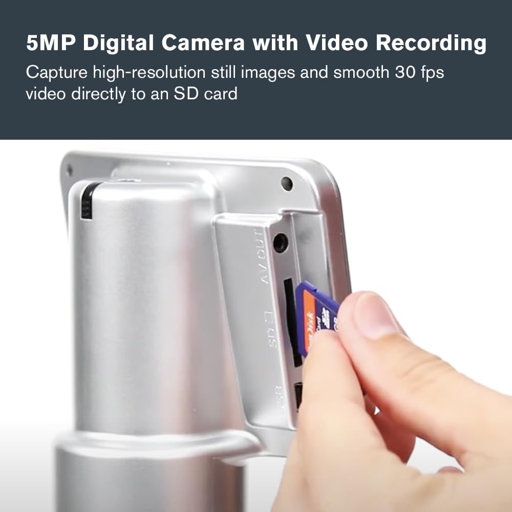 Celestron - Tetraview Lcd Digital Microscope - 4.3 Screen - 5Mp Camera - 40X-1600X Magnification - Rotating Head - Sd Card Inclu