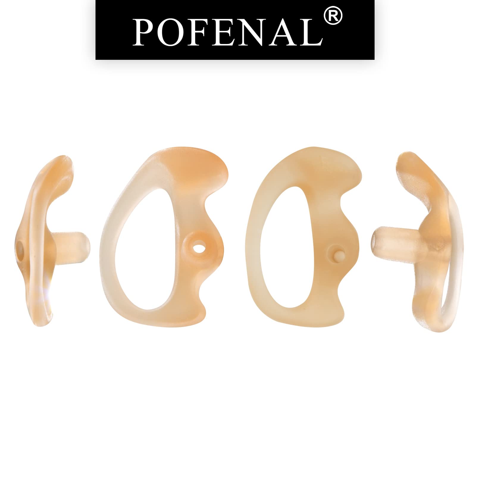 Pofenal Universal Replacement Insert Silicone Soft Earmold For Baofeng Motorola Kenwood Retevis Midland Two Way Radios Headset (