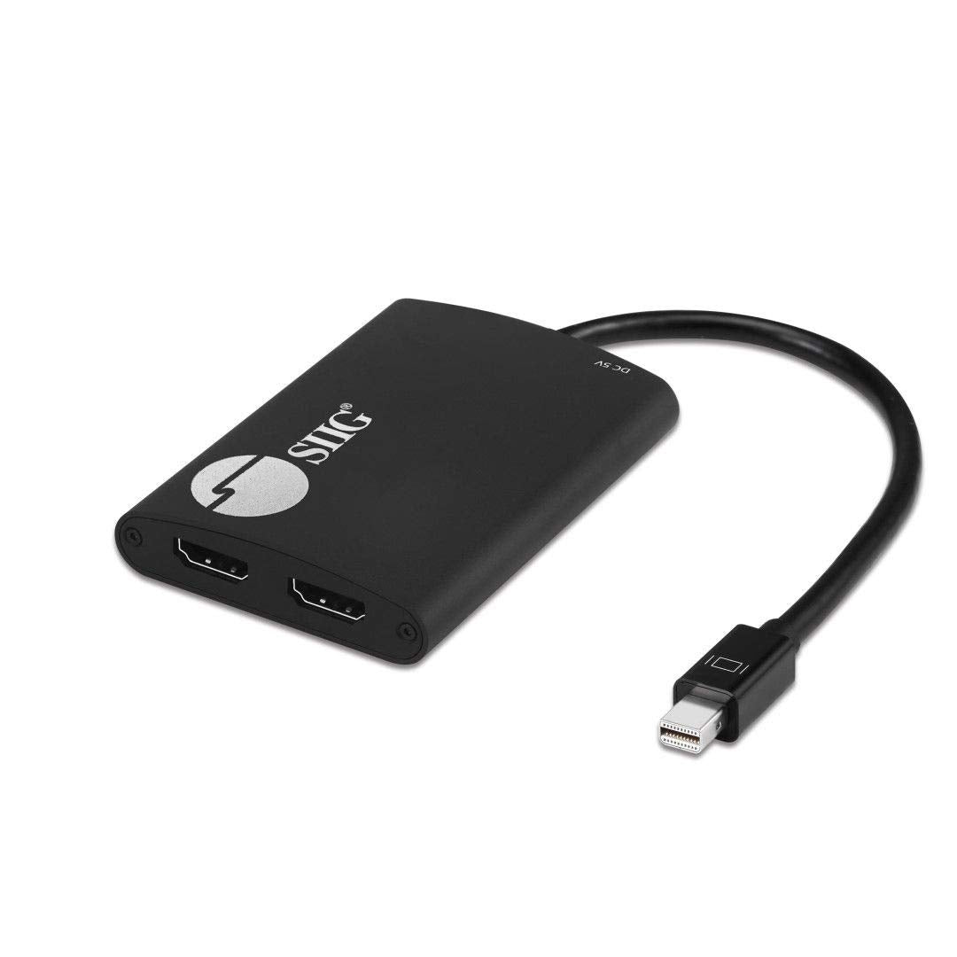 Siig 2 Port Mini Displayport 1.2 To 2 Hdmi Mst Hub Video Splitter, Displayport Daisy Chain Monitor, Not For Macos, Taa Compliant