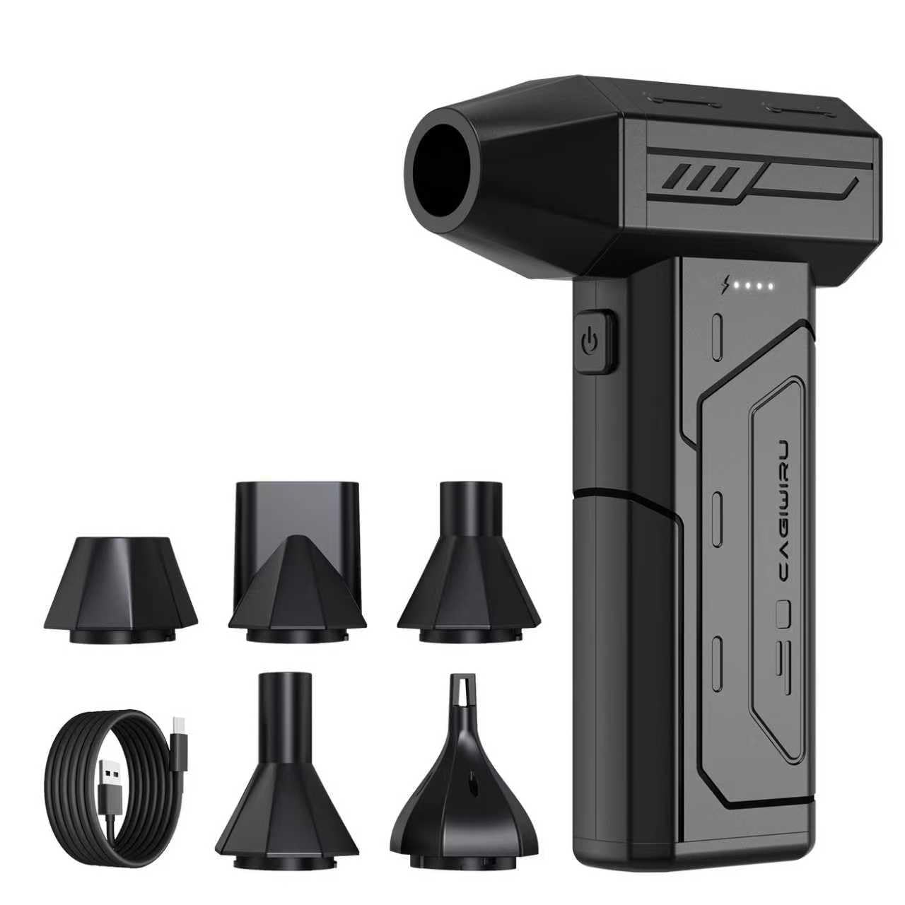 Compressed Air Duster,130000RPM Super Power Cordless Air Duster,Rechargeable Brushless Blower,3 Gear Adjustable Mini Blower with