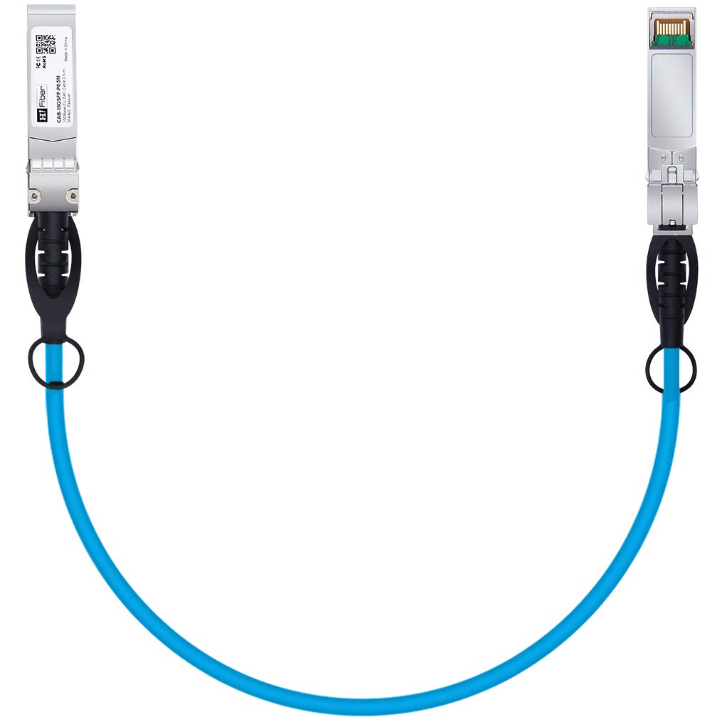 Blue Sfp+ Cable, 10G Sfp+ Dac, 0.5M(1.64Ft), Passive Direct Attach Copper Twinax Cable For Cisco Sfp H10Gb Cu0.5M, Ubiquiti Unif