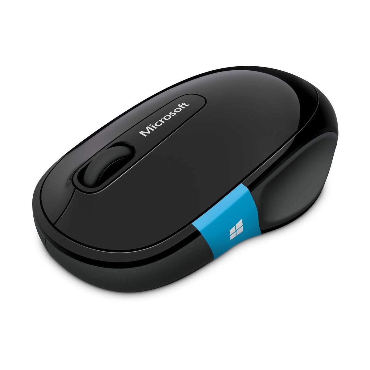 Microsoft Sculpt Comfort Mouse - Black. Comfortable Design, Customizable Windows Touch Tab, 4-Way Scrolling,Bluetooth Mouse For