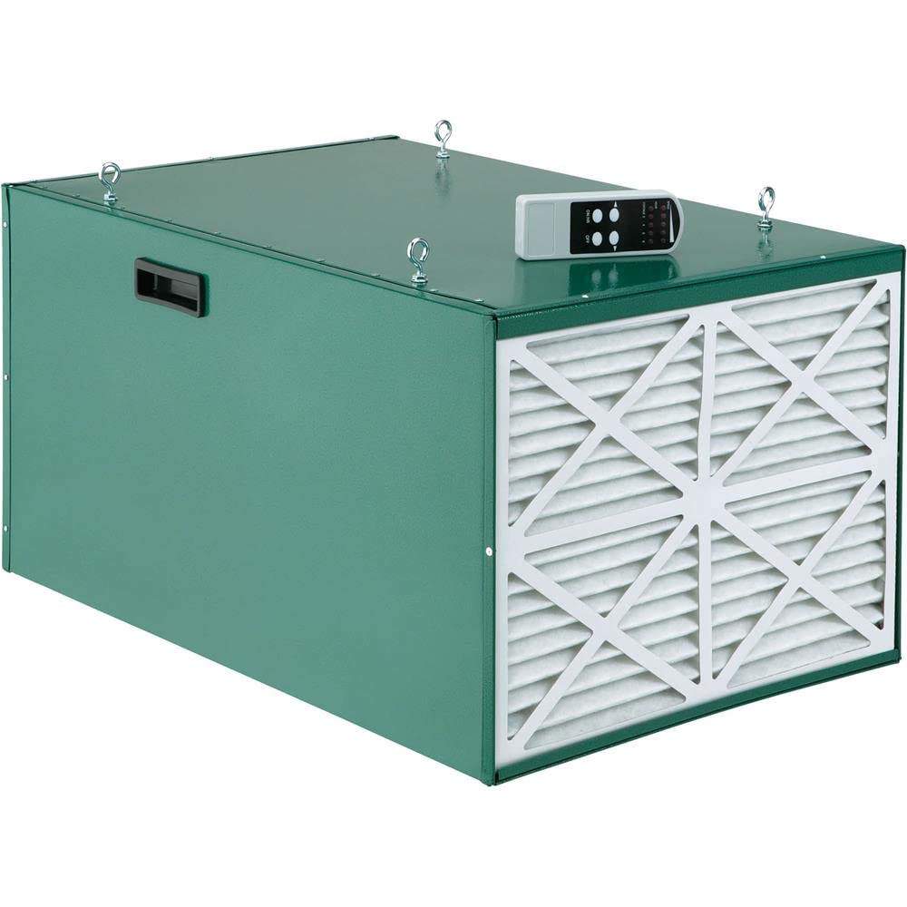 Grizzly Industrial G9956 - Heavy-Duty Double Air Filter with Remote Control