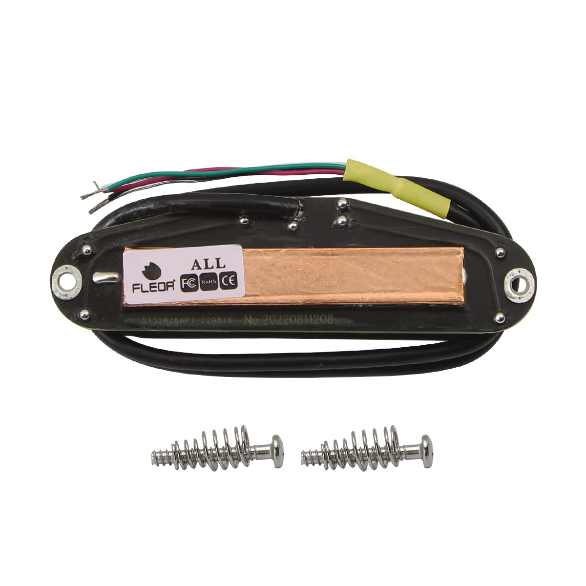 Fleor Dual Hot Rail Humbucker Single-Coil-Sized Guitar Humbucker Pickup(12-13K), Full Black