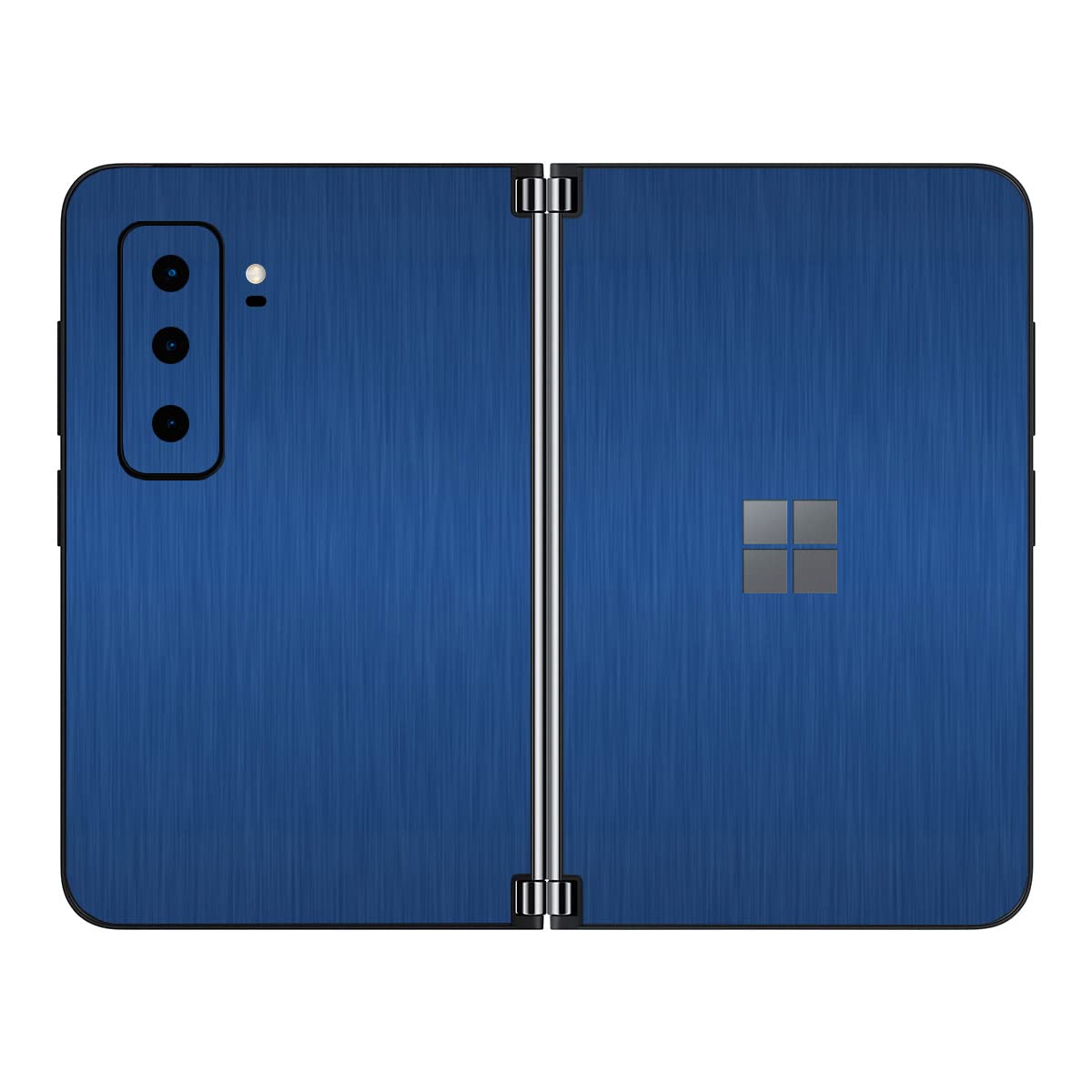 SopiGuard Sticker Skin for 2021 Microsoft Surface Duo 2 2nd Gen Edge-to-Edge Front and Rear Panels Vinyl Decal (Brushed Blue)